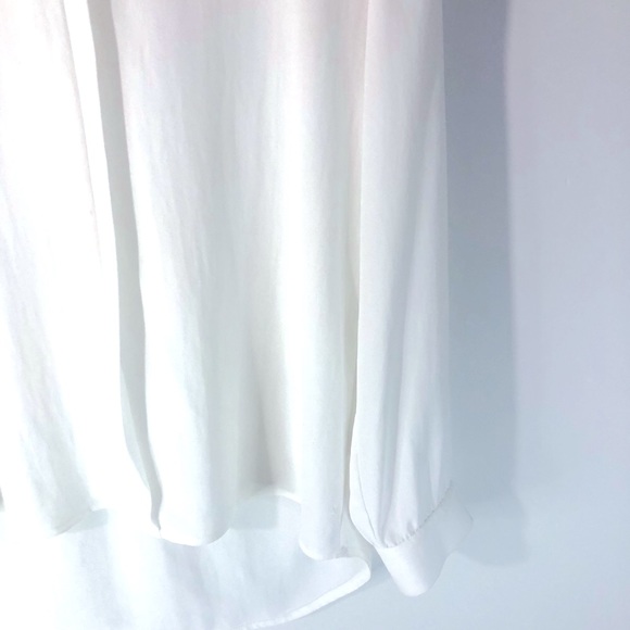 Bellatrix Blouse-White  Flowing Tunic - Picture 5 of 10